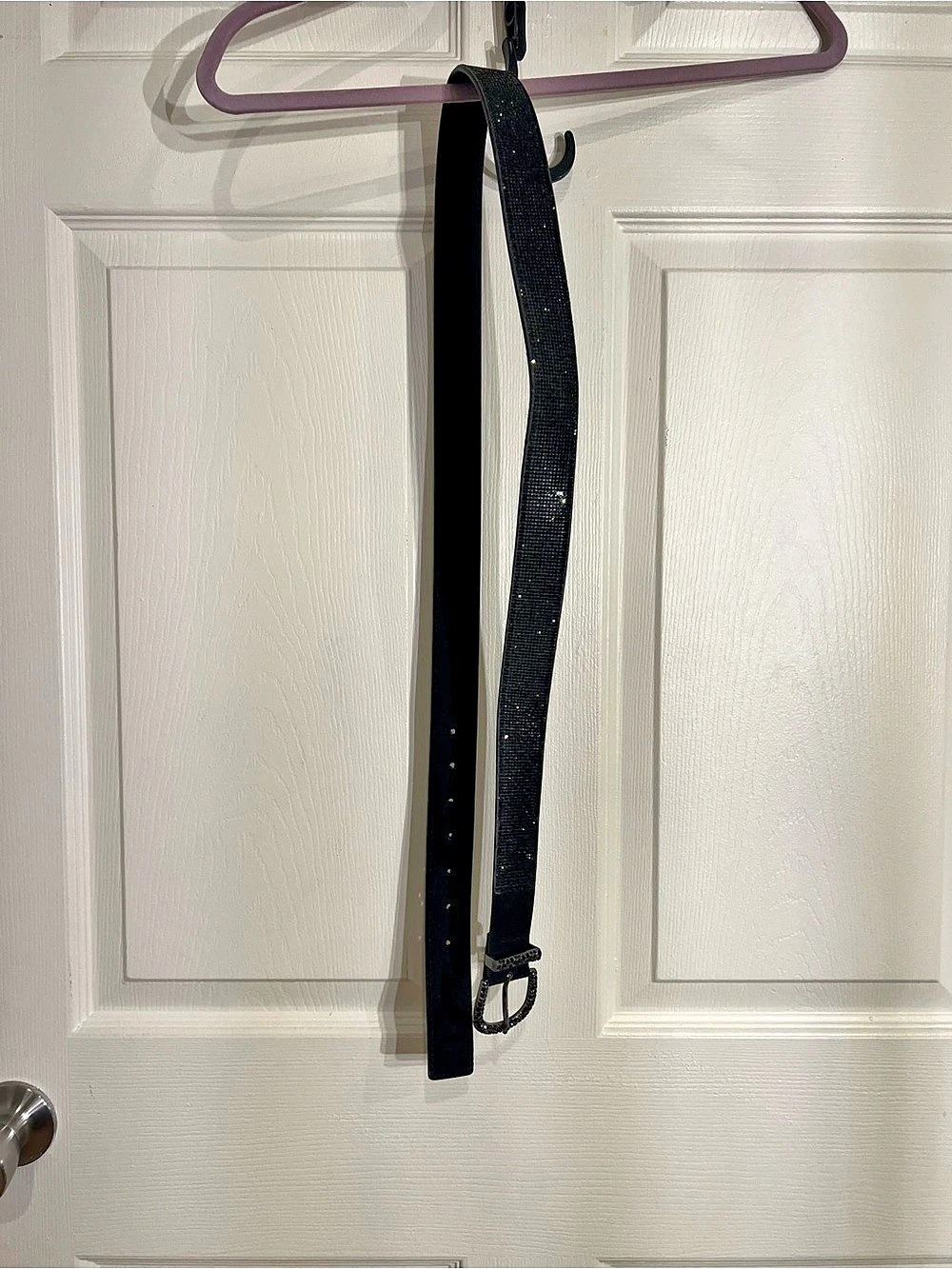 Black Rhinestone Buckle Belt Like New